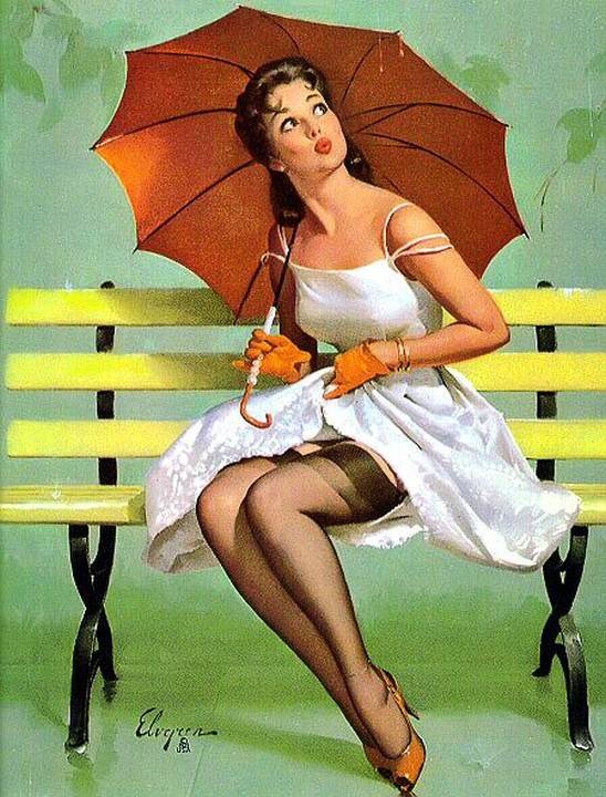 Pin-up-banc-parapluie